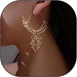 Free bird earrings in gold